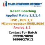 B Tech coaching in Delhi for coming odd semester