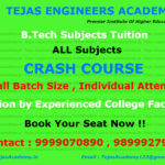 Crash course of B Tech coaching in Delhi