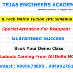 BTech Maths tuition in Delhi for ip university Syllabus