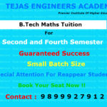 B.Tech Maths tuitions for second and fourth semester