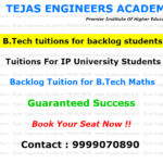 Important points for B Tech students in Delhi For Backlog